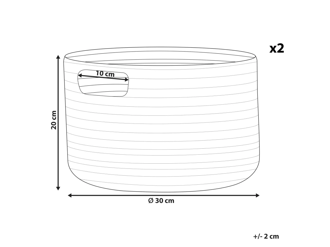 Lot De 2 Paniers En Coton Bleu ⌀ 30 Cm CHINIOT 5 Lot De 2 Paniers En Coton Bleu ⌀ 30 Cm CHINIOT – Image 3