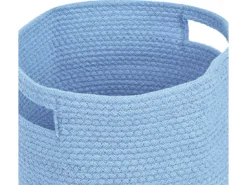 Lot De 2 Paniers En Coton Bleu ⌀ 30 Cm CHINIOT 11 Lot De 2 Paniers En Coton Bleu ⌀ 30 Cm CHINIOT -Meilleur Meubles Magasin accessoire de rangement 17170763