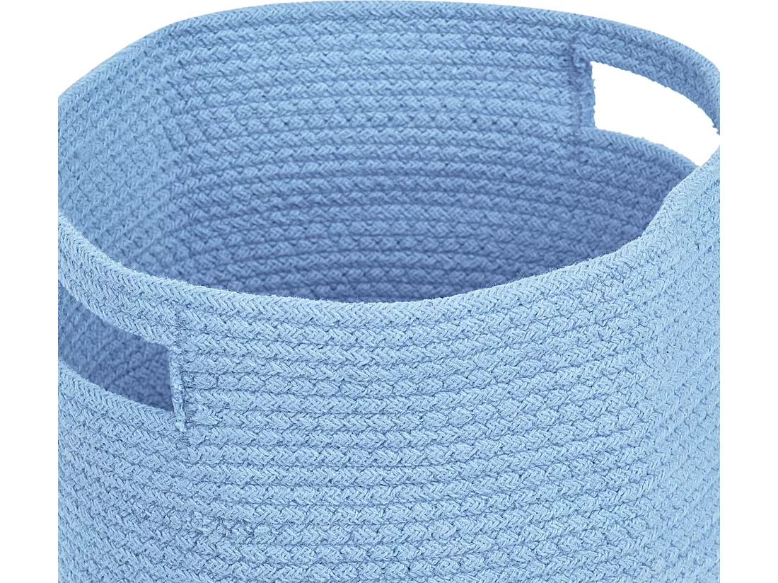 Lot De 2 Paniers En Coton Bleu ⌀ 30 Cm CHINIOT 7 Lot De 2 Paniers En Coton Bleu ⌀ 30 Cm CHINIOT – Image 5