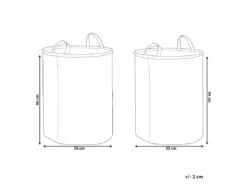 Lot De 2 Paniers En Tissu Polyester Blanc ARCHA -Meilleur Meubles Magasin accessoire de rangement 17170789