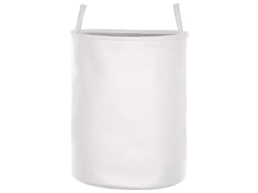 Lot De 2 Paniers En Tissu Polyester Blanc ARCHA -Meilleur Meubles Magasin accessoire de rangement 17170793