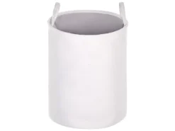 Lot De 2 Paniers En Tissu Polyester Blanc ARCHA -Meilleur Meubles Magasin accessoire de rangement 17170797