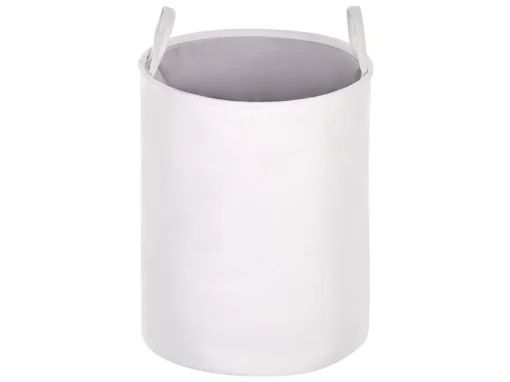 Lot De 2 Paniers En Tissu Polyester Blanc ARCHA -Meilleur Meubles Magasin accessoire de rangement 17170797