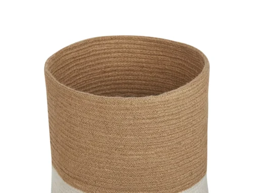 Lot De 2 Paniers En Jute Beige Et Blanc BULANIK -Meilleur Meubles Magasin accessoire de rangement 17171283