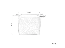 Panier En Jute Naturel Et Noir 40 X 40 Cm KOLHAPUR -Meilleur Meubles Magasin accessoire de rangement 17171309