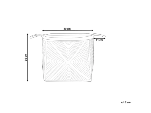 Panier En Jute Naturel Et Noir 40 X 40 Cm KOLHAPUR -Meilleur Meubles Magasin accessoire de rangement 17171309