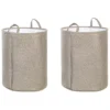 Lot De 2 Paniers En Tissu Polyester Beige SAMTI -Meilleur Meubles Magasin accessoire de rangement 17171411