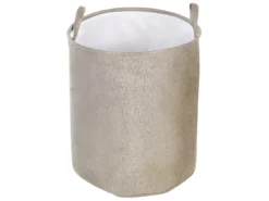 Lot De 2 Paniers En Tissu Polyester Beige SAMTI -Meilleur Meubles Magasin accessoire de rangement 17171421