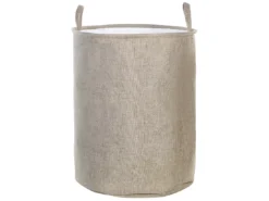 Lot De 2 Paniers En Tissu Polyester Beige SAMTI -Meilleur Meubles Magasin accessoire de rangement 17171425