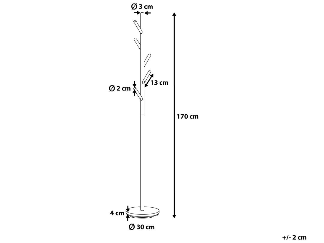 Porte-manteau Blanc En Bois De Pin ALBIN 5 Porte-manteau Blanc En Bois De Pin ALBIN – Image 3
