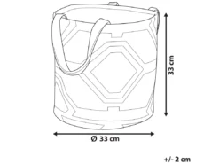 Corbeille Textile Crème Et Doré HANWELLA -Meilleur Meubles Magasin accessoire de rangement 17467587