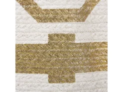Corbeille Textile Crème Et Doré HANWELLA -Meilleur Meubles Magasin accessoire de rangement 17467591