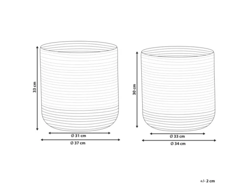 Lot De 2 Paniers En Jute Beige Et Violet BULANIK -Meilleur Meubles Magasin accessoire de rangement 17467599