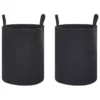 Lot De 2 Paniers En Coton Noir SARYK -Meilleur Meubles Magasin accessoire de rangement 17467631
