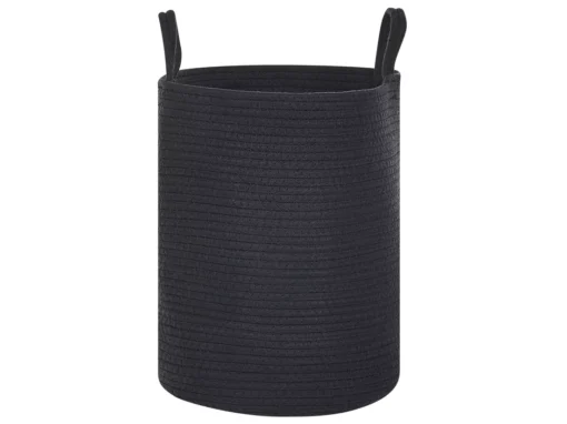 Lot De 2 Paniers En Coton Noir SARYK -Meilleur Meubles Magasin accessoire de rangement 17467639
