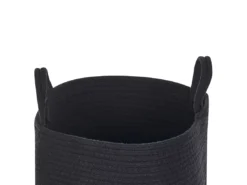 Lot De 2 Paniers En Coton Noir SARYK -Meilleur Meubles Magasin accessoire de rangement 17467641