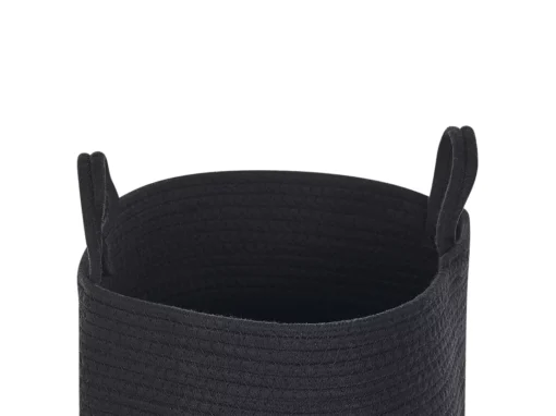 Lot De 2 Paniers En Coton Noir SARYK -Meilleur Meubles Magasin accessoire de rangement 17467641