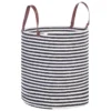 Panier En Coton Blanc Et Noir ICHKA -Meilleur Meubles Magasin accessoire de rangement 17467643