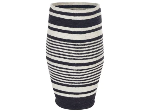 Panier En Coton Blanc Et Noir ⌀ 33 Cm ARRAH -Meilleur Meubles Magasin accessoire de rangement 17467667
