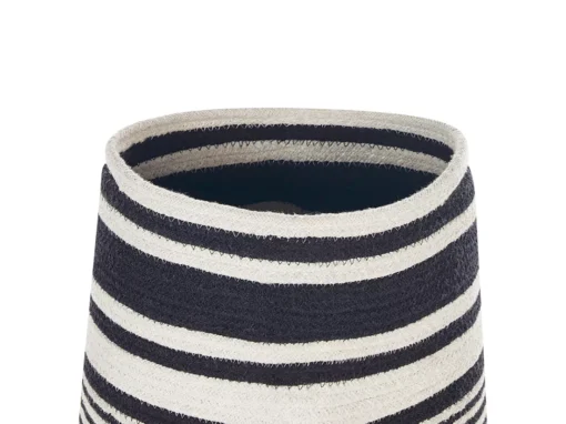 Panier En Coton Blanc Et Noir ⌀ 33 Cm ARRAH -Meilleur Meubles Magasin accessoire de rangement 17467673