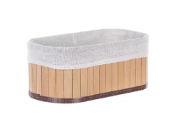 Lot De 5 Paniers En Bambou Teinte Bois Clair TALPE -Meilleur Meubles Magasin accessoire de rangement 17467723