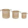 Lot De 3 Paniers En Jute Naturel Et Beige ZHOB -Meilleur Meubles Magasin accessoire de rangement 17467743