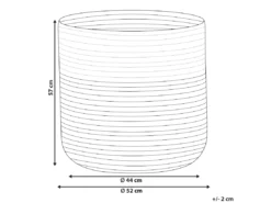 Panier En Coton Beige Et Blanc ⌀ 52 Cm ARDESEN -Meilleur Meubles Magasin accessoire de rangement 17467767