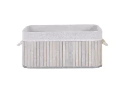 Lot De 5 Paniers En Bambou Gris TALPE -Meilleur Meubles Magasin accessoire de rangement 17467779