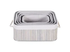 Lot De 5 Paniers En Bambou Gris TALPE -Meilleur Meubles Magasin accessoire de rangement 17467787