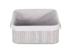 Lot De 5 Paniers En Bambou Gris TALPE -Meilleur Meubles Magasin accessoire de rangement 17467789