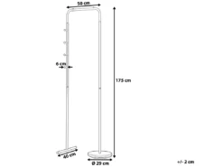 Dressing En Acier Noir 175 Cm BENTON -Meilleur Meubles Magasin accessoire de rangement 17513593