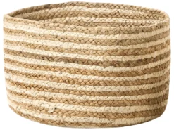 Lot De 3 Paniers En Jute Naturel Et Beige KAHU -Meilleur Meubles Magasin accessoire de rangement 18902845