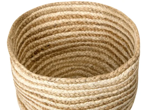 Lot De 3 Paniers En Jute Naturel Et Beige KAHU -Meilleur Meubles Magasin accessoire de rangement 18902851
