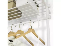 Télescopique Porte-vêtements Système De Penderie Télescopique L (52-80) X H (233-300) Cm, Kls07-w -Meilleur Meubles Magasin accessoire de rangement 18911741