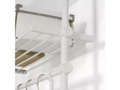 Télescopique Porte-vêtements Système De Penderie Télescopique L (52-80) X H (233-300) Cm, Kls07-w -Meilleur Meubles Magasin accessoire de rangement 18911743