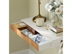 Étagère Murale Avec Tiroir Armoire à Clés, Porte-clés Meuble D’entrée De Rangement, FRG93-WN -Meilleur Meubles Magasin accessoire de rangement 19181675