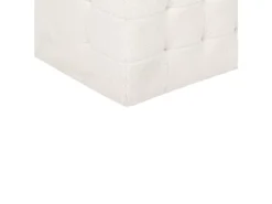 Ottoman Coffre Bouclé Blanc MICHIGAN -Meilleur Meubles Magasin accessoire de rangement 19337839