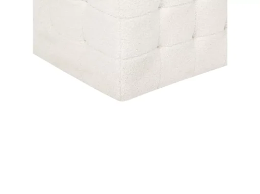 Ottoman Coffre Bouclé Blanc MICHIGAN -Meilleur Meubles Magasin accessoire de rangement 19337839