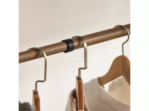 Télescopique Garde-robe Système De Penderie Télescopique Avec 5 Barres Portant De Vêtement, Kls04-br -Meilleur Meubles Magasin accessoire de rangement 19399655