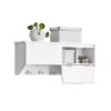 Portemanteau Mural Portant À Vêtements Étagère Murale Avec 2 Portes Et 5 Crochets Doubles, Fhk24-w -Meilleur Meubles Magasin accessoire de rangement 19404573