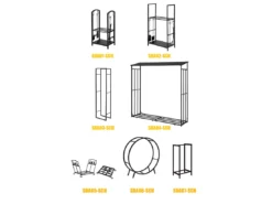 Porte Bûches Serviteur De Cheminée Avec 4 Outils Ensemble D‘outilspour Intérieur Extérieur,SoBuy SDA01-SCH -Meilleur Meubles Magasin accessoire de rangement 19557697