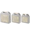 Lot De 3 Corbeilles Textiles Gris Clair SARIOT -Meilleur Meubles Magasin accessoire de rangement 20935683