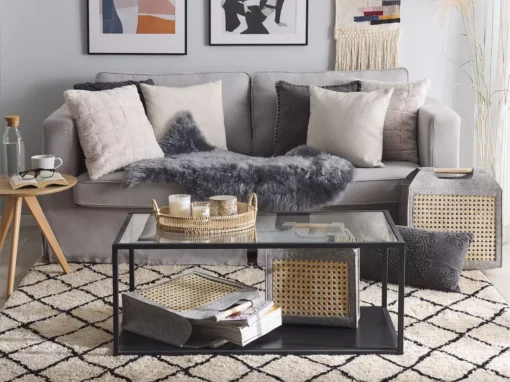 Lot De 3 Corbeilles Textiles Gris Clair SARIOT -Meilleur Meubles Magasin accessoire de rangement 20935685