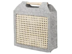Lot De 3 Corbeilles Textiles Gris Clair SARIOT -Meilleur Meubles Magasin accessoire de rangement 20935691
