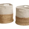 Lot De 2 Corbeilles Textiles Beige Et Gris Clair NAULLA -Meilleur Meubles Magasin accessoire de rangement 21973359