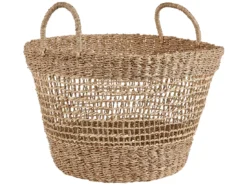 Lot De 2 Paniers Naturels En Herbes Marines AROWANA -Meilleur Meubles Magasin accessoire de rangement 23017141