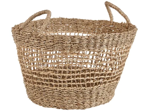 Lot De 2 Paniers Naturels En Herbes Marines AROWANA -Meilleur Meubles Magasin accessoire de rangement 23017143