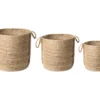 Lot De 3 Paniers En Jute Naturel WADH -Meilleur Meubles Magasin accessoire de rangement 24022747