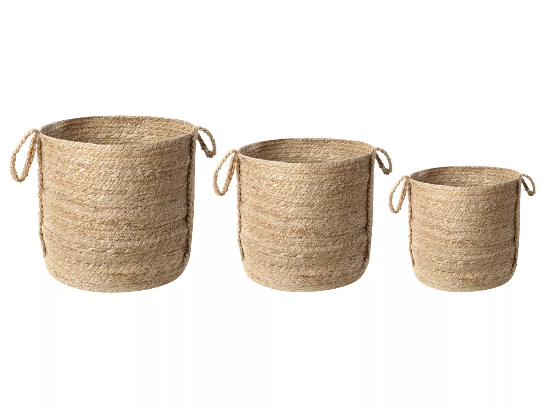 Lot De 3 Paniers En Jute Naturel WADH 3 Lot De 3 Paniers En Jute Naturel WADH