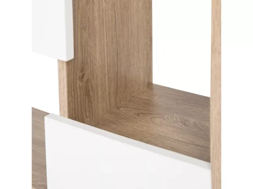 Bibliothèque Effet Bois Foncé / Blanc 6 Niveaux GRADA -Meilleur Meubles Magasin bibliotheque 16130425